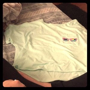 Teal crop top